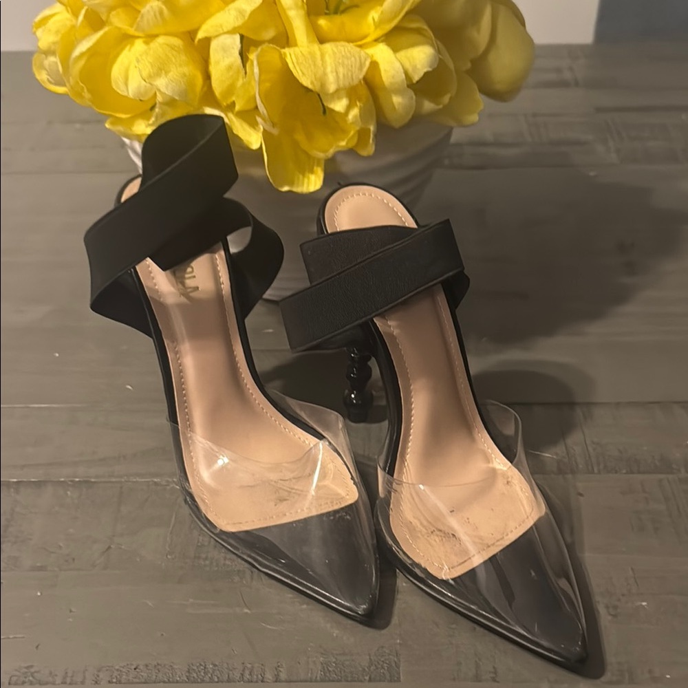 Miss Lola Black Stiletto Heels